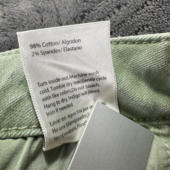 Risen High Rise Side Twill Tape Detail Straight Pants Jeans 5 army‎ green soft! - Picture 6 of 11